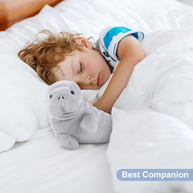 SuzziPals Heatable & Coolable Manatee Plush, Microwavable Stuffed Animal Heating Pad for Soothing & Relaxation, Lavender Scented Stress Relief Toy, Manatee Gifts for Kids, Cuddleable Stuffed Animal - Image 5