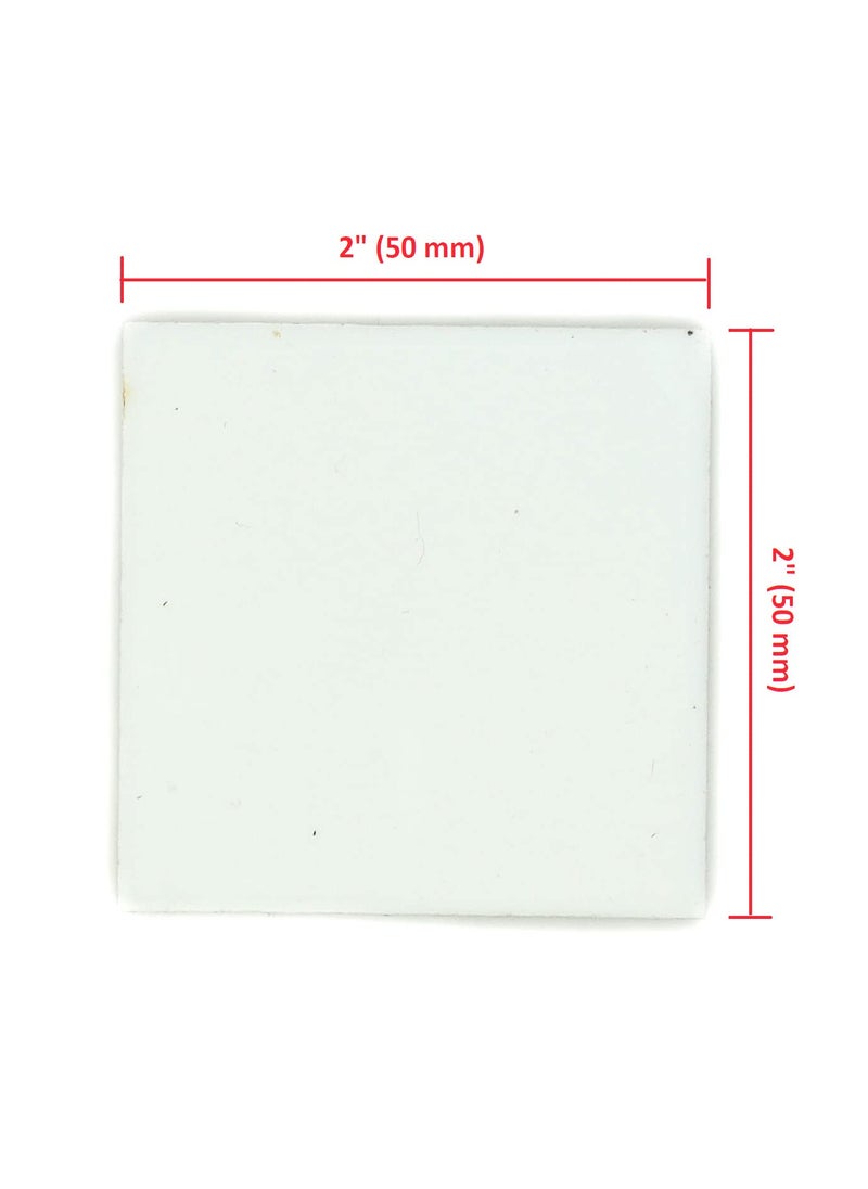 Invento INVENTO 10Pcs 2x2 Acrylic Sheet White Color 50x50x5mm Plastic Plate 5mm thickness 2 inch Plexiglass Board Opaque For DIY Projects  - Image 2