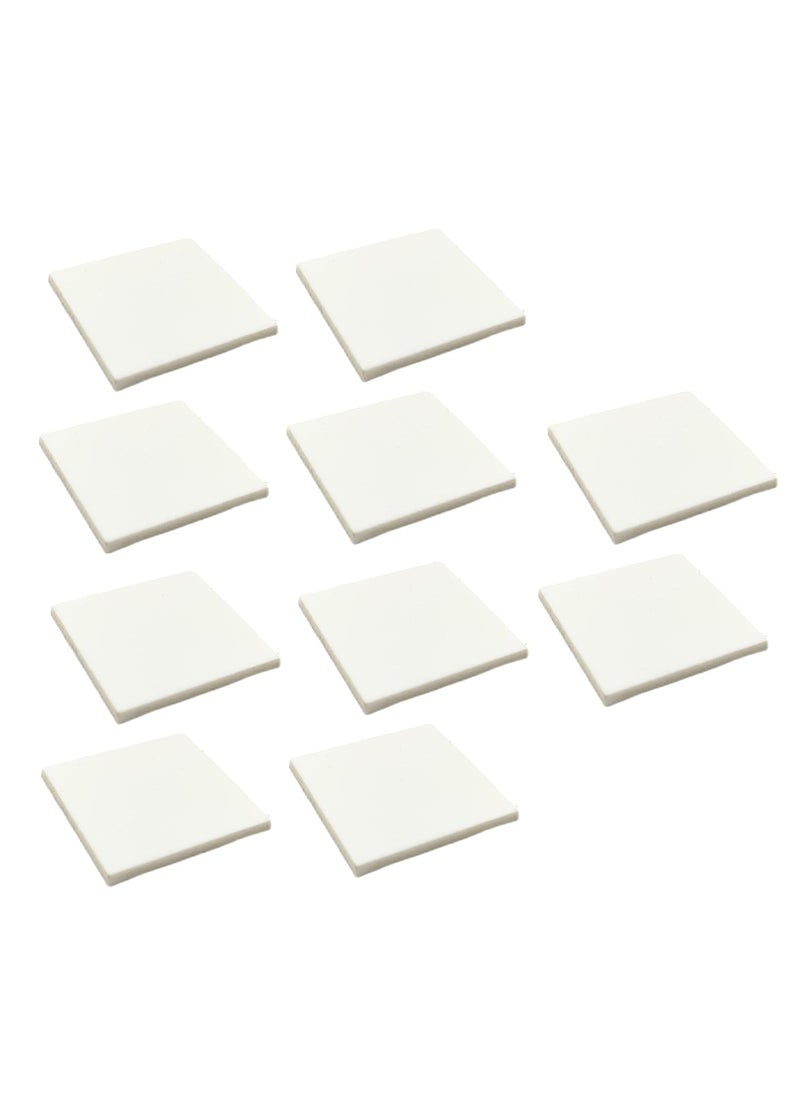 Invento INVENTO 10Pcs 2x2 Acrylic Sheet White Color 50x50x5mm Plastic Plate 5mm thickness 2 inch Plexiglass Board Opaque For DIY Projects  - Image 1