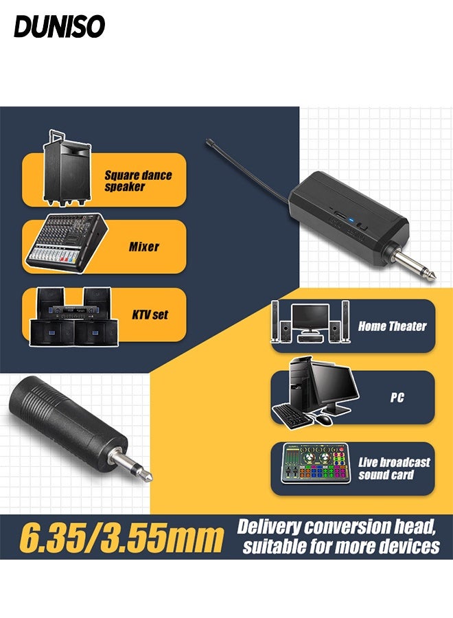 DUNISO 2 Pcs Wireless Microphone,1 To 2 Hand Microphone，Rechargeable Microphone,Used for Karaoke Nights,Family Gatherings,DJ,Meeting - Image 4