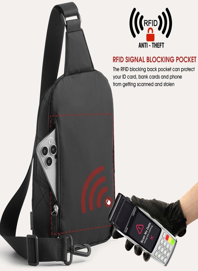 جي4فري حقيبة كتف G4Free للنساء، حقيبة كروسبودي مبطنة خفيفة الوزن مناسبة للسفر اليومي والعمل - أسود - Image 5