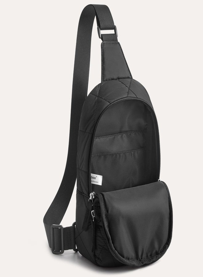 جي4فري حقيبة كتف G4Free للنساء، حقيبة كروسبودي مبطنة خفيفة الوزن مناسبة للسفر اليومي والعمل - أسود - Image 3