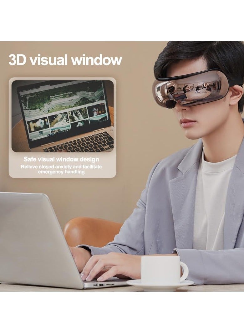 Ru syanl Eye Sleep Mask with Heating Eye Massager with Bluetooth Ideal for Mom and Dad Smart Eye Mask for Relaxation Reduces Eye Strain Eye Care Device  - Image 3