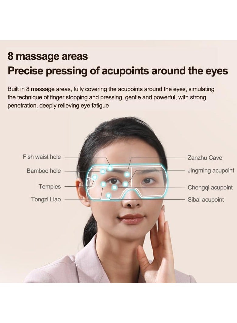 Ru syanl Eye Sleep Mask with Heating Eye Massager with Bluetooth Ideal for Mom and Dad Smart Eye Mask for Relaxation Reduces Eye Strain Eye Care Device  - Image 5