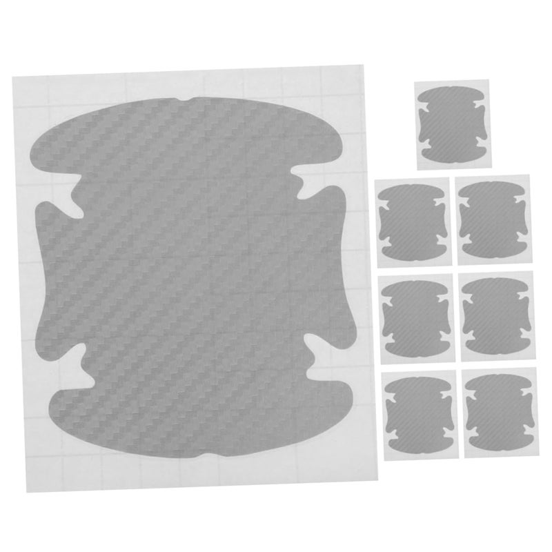 8Pcs Carbon Fiber Car Door Handle Scratch Protection Stickers Easy Adhesive Installation Durable Exterior Accessories - Image 2