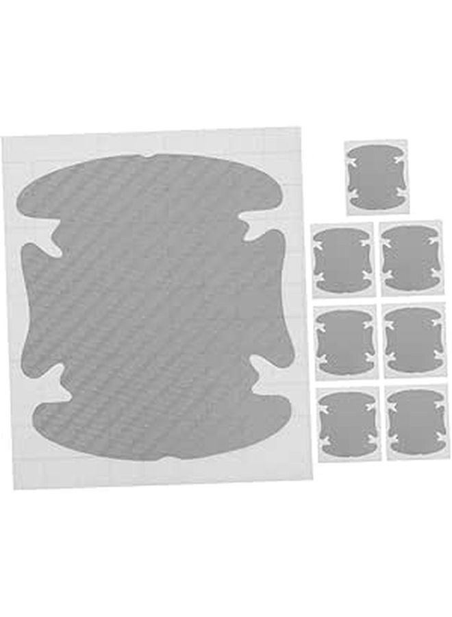 8Pcs Carbon Fiber Car Door Handle Scratch Protection Stickers Easy Adhesive Installation Durable Exterior Accessories - Image 1