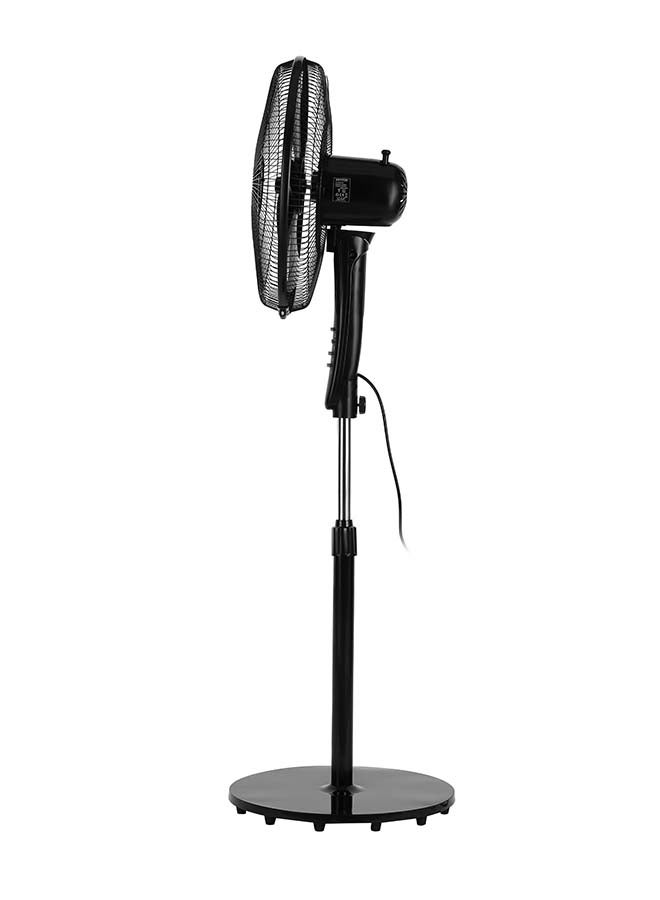 KRYPTON 16-Inch Stand Fan With 5-Leaf Blades, 3-Speed Control, Oscillation, Powerful Motor/Strong Safety Grill, Super Silent, Adjustable Height, Built In Safety Thermal Fuse/Suitable For Large Spaces, Home, Office & Super Strong Blades 70 W KNF6027L Black - Image 2
