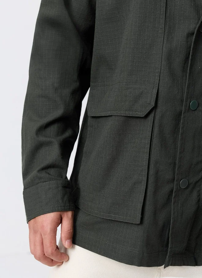 The Souled Store  The Souled Store Pure Cotton Spread Collar Oversized Shackets  | Best Price UAE