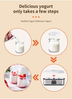 sokany 1400ML High-Capacity Yogurt Maker with Constant Temperature Fermentation, Stainless Steel, 8 Independent Tanks, EU-Plug Ice Cream Yogurt Fermenter  - Image 4