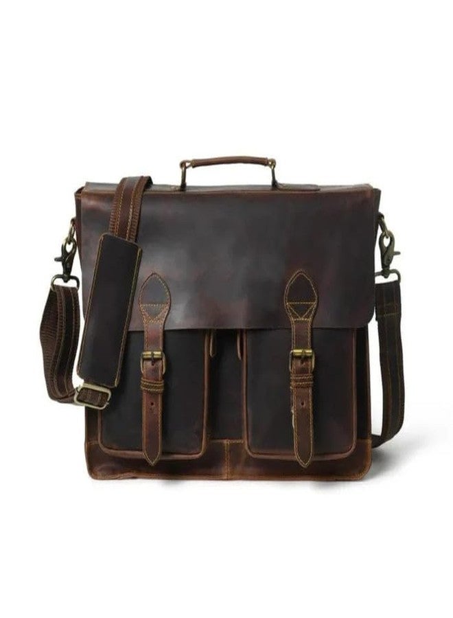 MaheTri Wall Street Genuine Leather Briefcase Bag for Men | Full Grain Buffalo Leather Laptop Messenger Bag 17 Inch | Premium Office Business Shoulder Crossbody Bag with Multiple Compartments - Image 1
