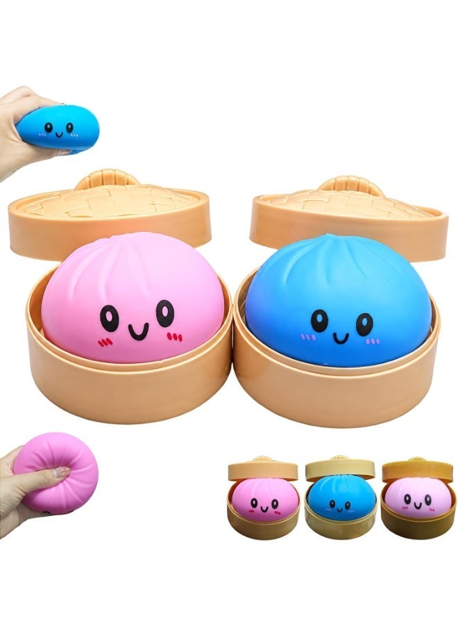 Dumpling Squishy Toy, Dumpling Squishy Mystery Box, Colorful Dumplings Stress Balls Fidget Sensory Toy 1Pcs Random Color Fidget Toy - Image 3