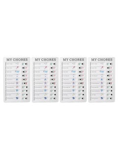 Thoraya 4pcs Checklist Board DIY Production Recyclable Portable Chore Checklist Detachable Chore Chart for DIY Message Travel Plan MYCHORES  - Image 1