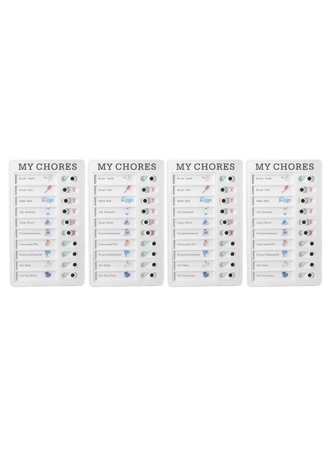 Thoraya 4pcs Checklist Board DIY Production Recyclable Portable Chore Checklist Detachable Chore Chart for DIY Message Travel Plan MYCHORES  - Image 1