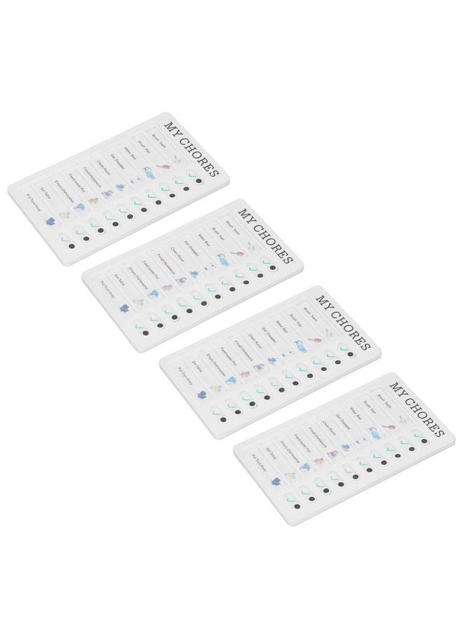 Thoraya 4pcs Checklist Board DIY Production Recyclable Portable Chore Checklist Detachable Chore Chart for DIY Message Travel Plan MYCHORES  - Image 3