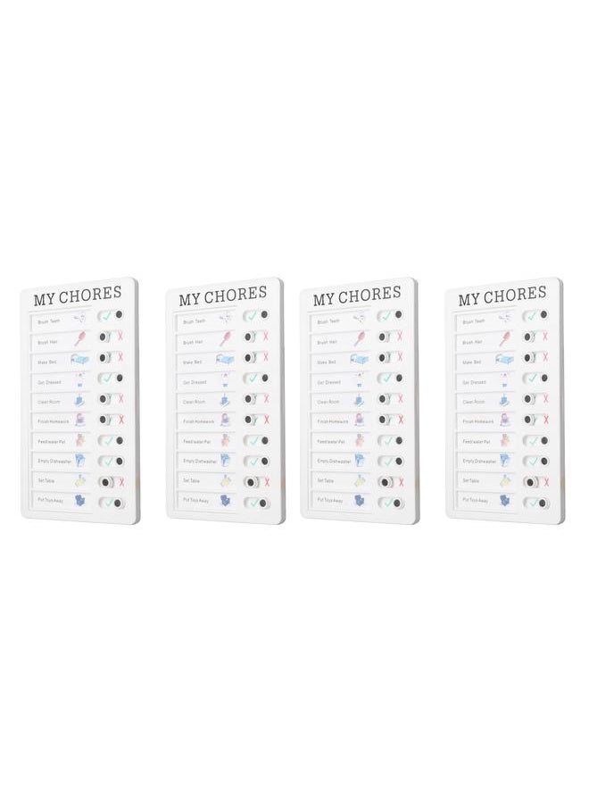 Thoraya 4pcs Checklist Board DIY Production Recyclable Portable Chore Checklist Detachable Chore Chart for DIY Message Travel Plan MYCHORES  - Image 2