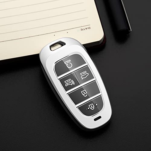 Tengare for Hyundai Key Fob Cover Car Key Case Tucson Sonata Santa Fe Santa Cruz Palisade Ioniq 5 Accessories - Image 2