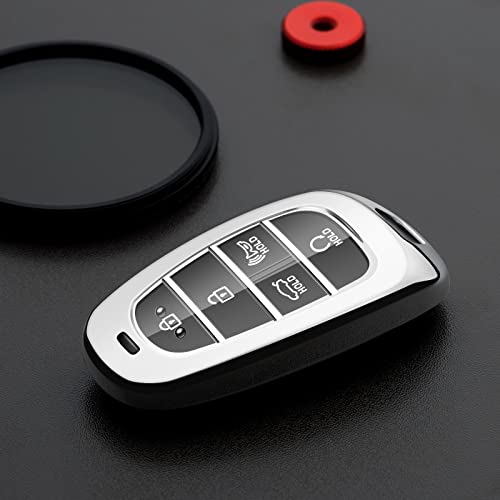 Tengare for Hyundai Key Fob Cover Car Key Case Tucson Sonata Santa Fe Santa Cruz Palisade Ioniq 5 Accessories - Image 3