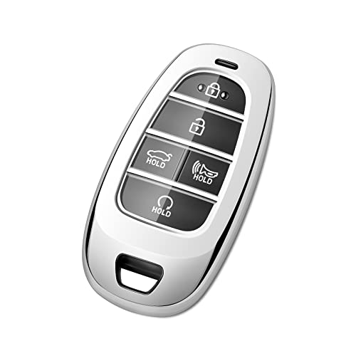 Tengare for Hyundai Key Fob Cover Car Key Case Tucson Sonata Santa Fe Santa Cruz Palisade Ioniq 5 Accessories - Image 1