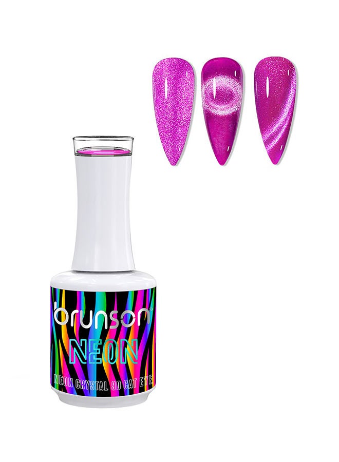 brunson Gel Polish 15ml Neon Crystal 9D Cat Eye Gel Nail Polish Sparkly Diamond Gel Effect Magnetic French Manicure Pedicure Soak Off UV LED Gel Polish Salon Quality Chip Resistant Nail Extensions Nail Art - Image 1