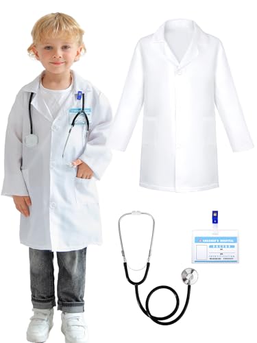 Liberry Doctor Kit for Toddlers 3 4 5 Years Old Pretend Play Doctor Costume for Kids Dress Up Nurse Coat with Real Stethoscope for Boys Girls Gift - Image 1