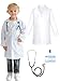 Liberry Doctor Kit for Toddlers 3 4 5 Years Old Pretend Play Doctor Costume for Kids Dress Up Nurse Coat with Real Stethoscope for Boys Girls Gift - Image 2
