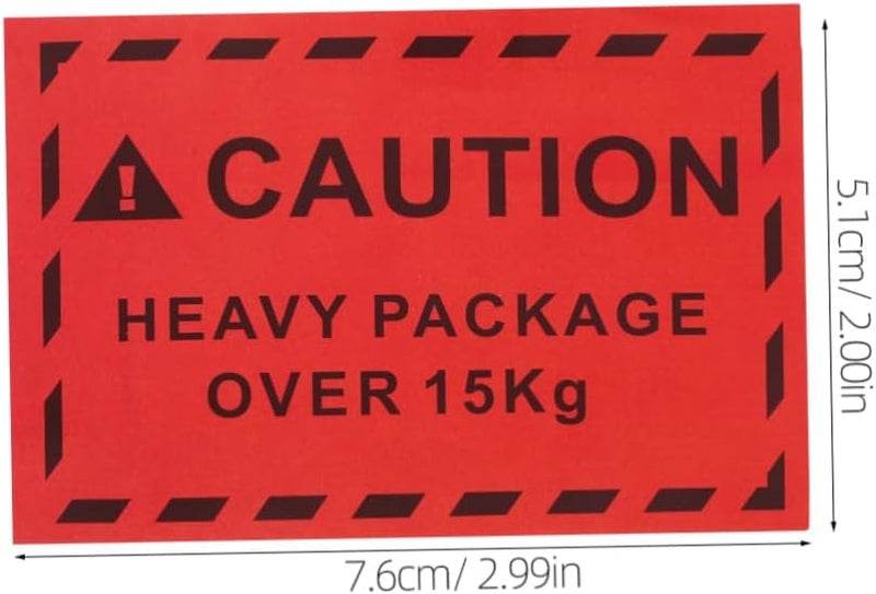 Gatuida 500pcs High Visibility Overweight Fragile Warning Stickers for Shipping Packaging - Image 3
