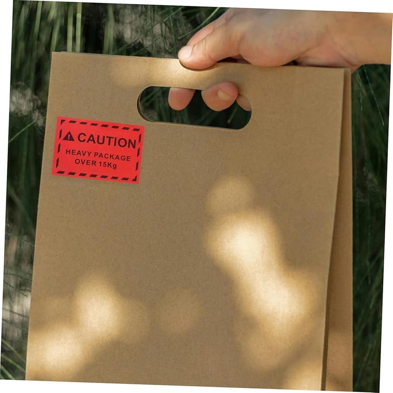 Gatuida 500pcs High Visibility Overweight Fragile Warning Stickers for Shipping Packaging - Image 5