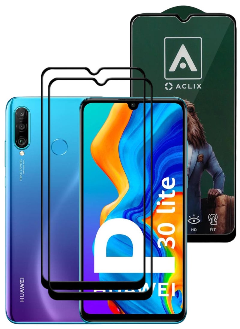 ACLIX 2 Pieces Antistatic ESD Dustproof Premium Quality High Definition Tempered Glass Screen Protector Designed For Huawei P30 lite - Image 1