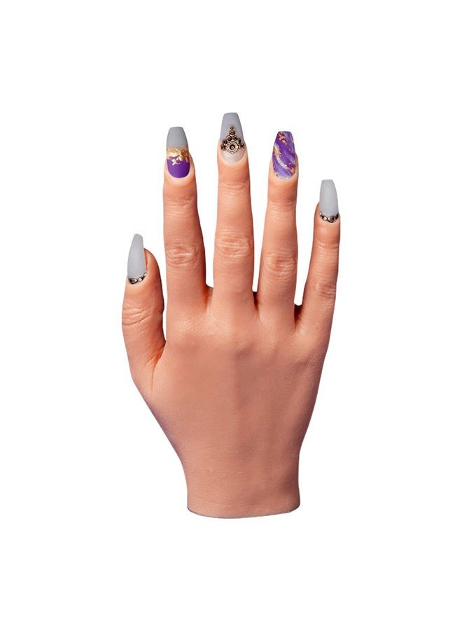 Nail Nobility Professional Silicone Practice Hand for Acrylic Nails by Nail Nobility - Full Poseable Hand for Practicing Nail Art, Acrylic, Gel Techniques by Nail Techs Artists - Flexible, Reusable, Realistic - Image 1