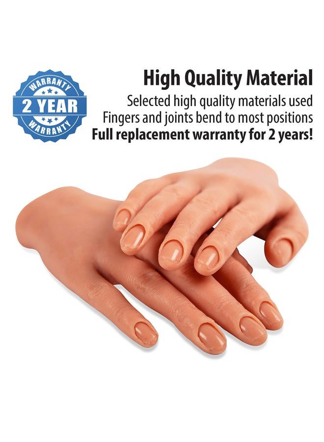 Nail Nobility Professional Silicone Practice Hand for Acrylic Nails by Nail Nobility - Full Poseable Hand for Practicing Nail Art, Acrylic, Gel Techniques by Nail Techs Artists - Flexible, Reusable, Realistic - Image 5