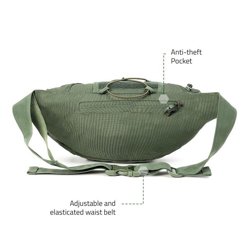 TriPole Tactical Waist Pack and Fanny Bag for Men & Women | Lightweight & Durable | for Travel, Hiking & Outdoor Use - Image 2