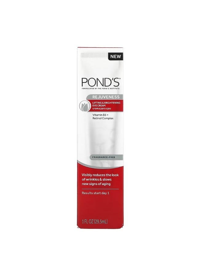 Pond's - Rejuveness Lifting and Brightening Eye Cream Fragrance Free 1 fl oz 29.5 ml - Image 1