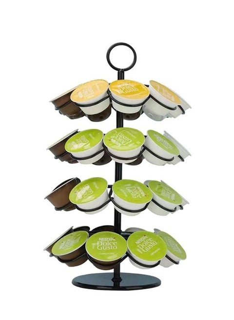 360-Degree 4-Layer Stainless Steel Rotating Standing Coffee Stand, Easy To Access, Can Store Up To 36