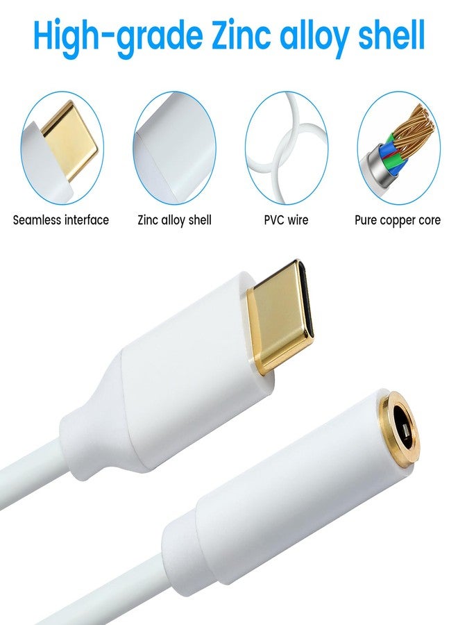 Henrety USB C to 3.5mm Female Headphone Jack Adapter, Type C to Aux Audio Dongle Cable Cord Compatible with iPhone 16/16 Pro/15/15 Pro/Pro Max/Plus, Galaxy S24/S23/S22 Ultra, iPad Pro, Pixel 9/8(2 Pack) - Image 4