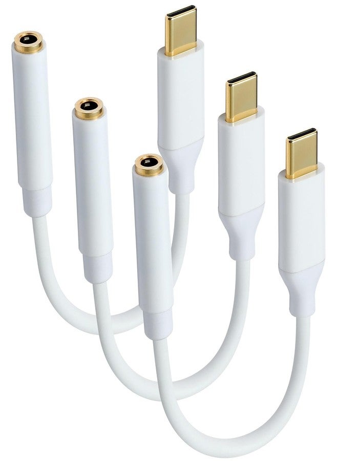 Henrety USB C to 3.5mm Female Headphone Jack Adapter, Type C to Aux Audio Dongle Cable Cord Compatible with iPhone 16/16 Pro/15/15 Pro/Pro Max/Plus, Galaxy S24/S23/S22 Ultra, iPad Pro, Pixel 9/8(2 Pack) - Image 1