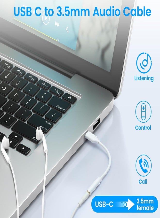 Henrety USB C to 3.5mm Female Headphone Jack Adapter, Type C to Aux Audio Dongle Cable Cord Compatible with iPhone 16/16 Pro/15/15 Pro/Pro Max/Plus, Galaxy S24/S23/S22 Ultra, iPad Pro, Pixel 9/8(2 Pack) - Image 3