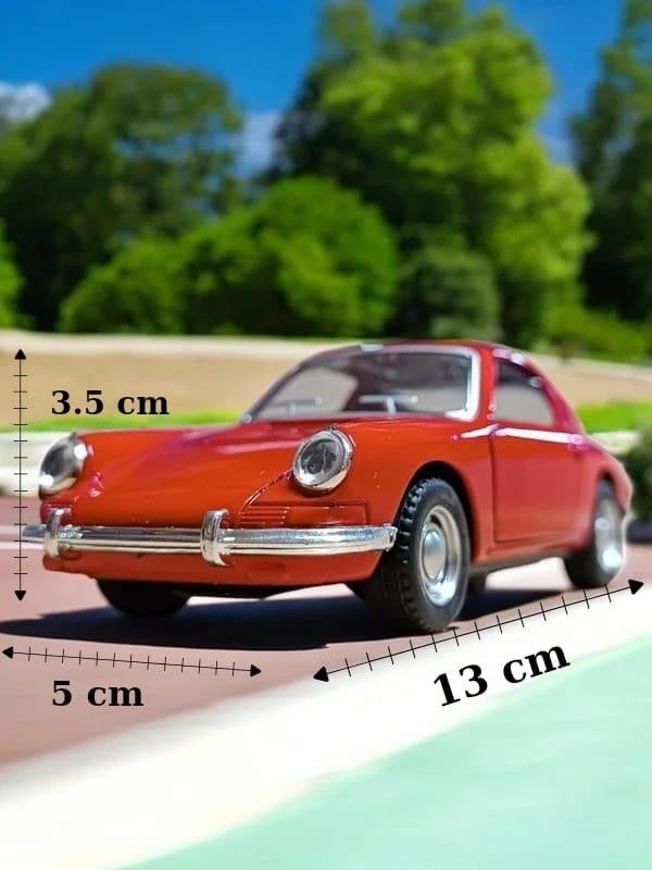 Nostaljik Lezzetler Nostalgic Classic Metal Pull Back Car Red Doors Open (1/36 Scale) Mod:5  - Image 3