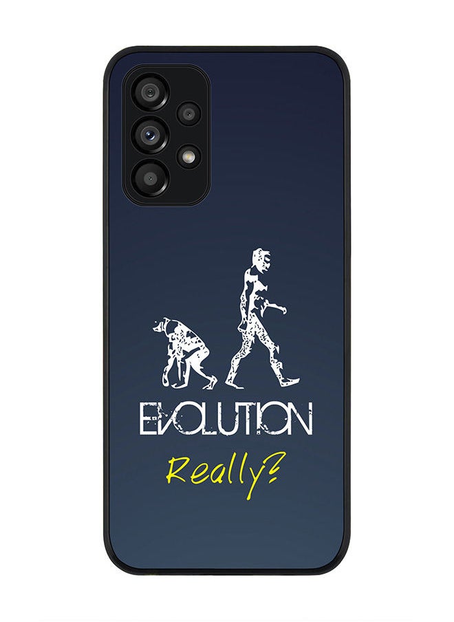 Stylizedd - Rugged Black edge case for Samsung Galaxy A23 (LTE/4G) Slim fit Soft Case Flexible Rubber Edges Anti Drop TPU Gel Thin Cover - Evolution Really (Grey) - Image 1