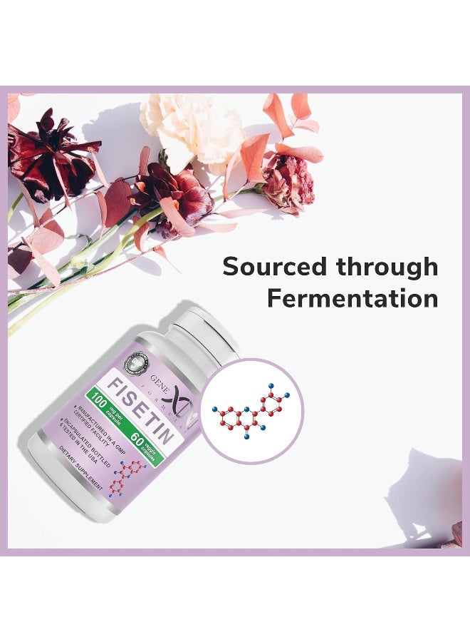 Genex Formulas GENEX Fisetin 100mg/Serving (60 Capsules) | Antioxidant That Supports Healthy Aging and Brain Wellness - Non-GMO, Gluten Free, Vegetarian - 2 Month Supply - Image 5