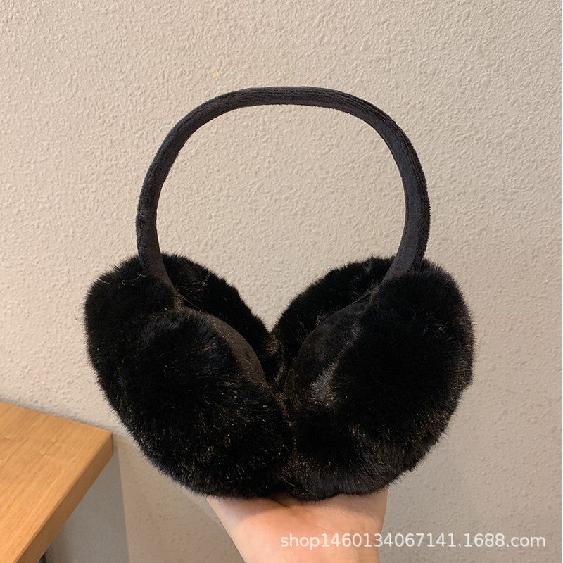 Korean Style Warm Earmuffs for Winter Black 
