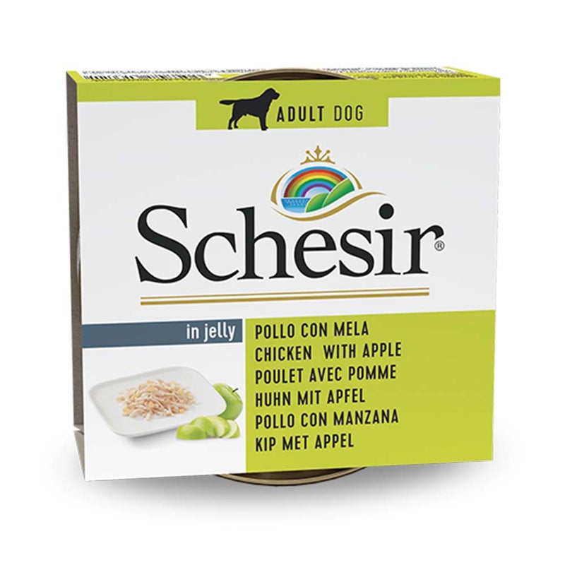 Schesir Chicken Fillets With Apple In Jelly Canned Dog Food - 150 g