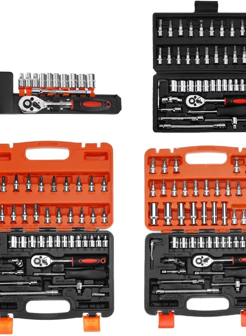 GGOOT Ratchet Wrench Sleeve Kit Car Boat Motorcycle Bicycle Hardware Repair Tool 12/46/53Pcs - Image 3