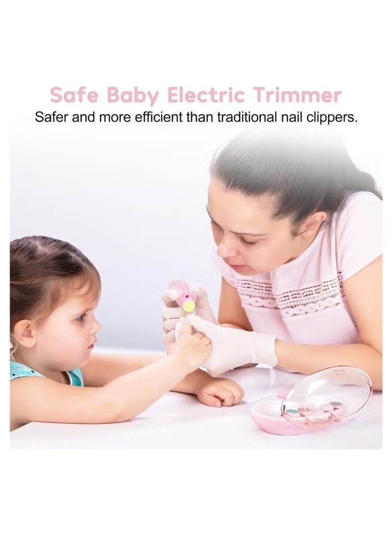 Baby Nail Trimmer Electric - 6-in-1 Baby Nail Clippers & File Set with LED Light, Portable & Lightweight, Safe for Newborns, Toddlers, Kids, and Adults - Includes 6 Grinding & Polishing Heads - Image 2
