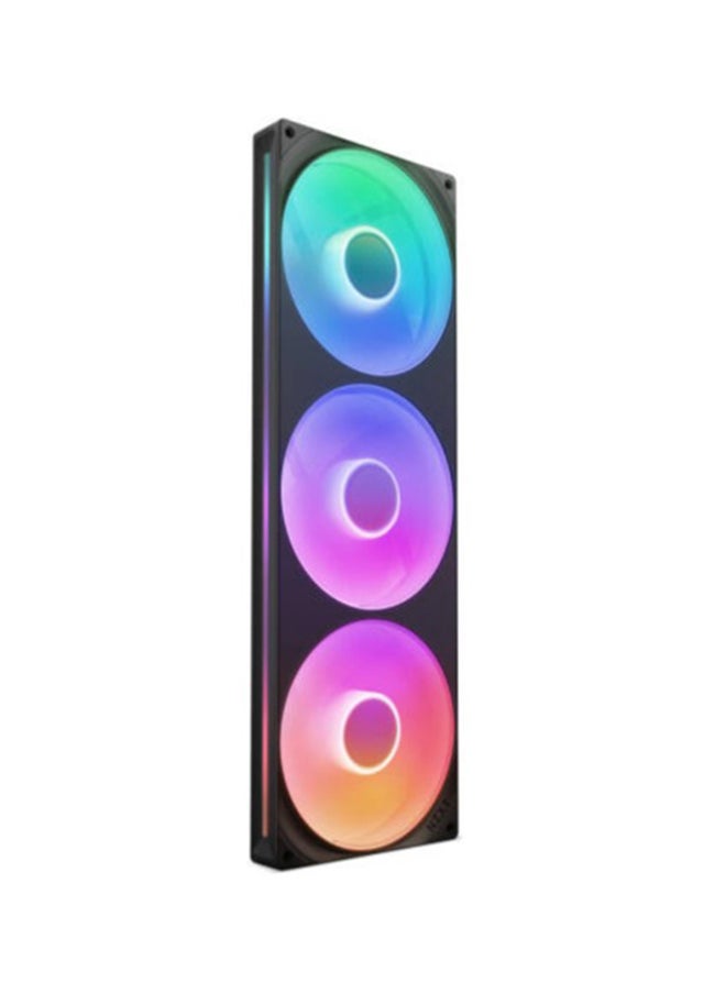 NZXT F420 RGB Core 140mm Dual-Rotor RGB Case Fan, High-Performance PWM Cooling with Fluid Dynamic Bearing, 8-Pin Connector, and Addressable RGB Lighting, Black | RF-U42HF-B1  - Image 1