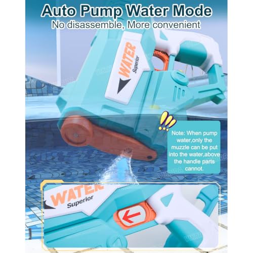 VikriDA Backpack Electric Water Gun with Free Extra Rechargeable Battery | 1350CC Capacity Water Blaster up to 40 ft Range | Outdoor Summer Water Play Toy – Blue - Image 4