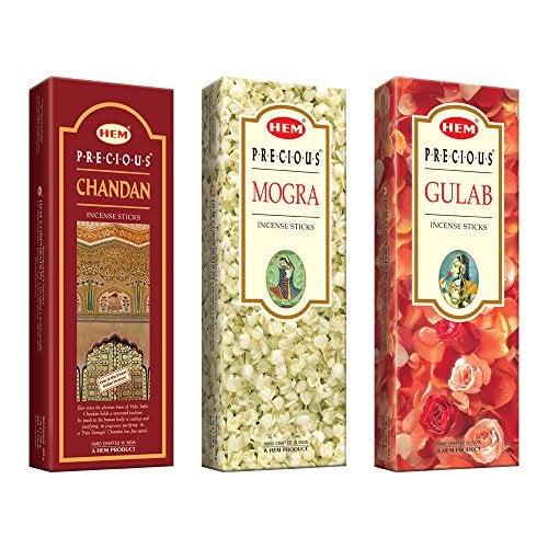 HEM Precious Incense Sticks Combo Pack| Agarbatti for Home Freshness, Positive Energy & Yoga | Pooja Item for Home | Burning Time - 35-40 Minutes | Pack of 3-120 Sticks Each(Handcrafted & Low Smoke) - Image 1