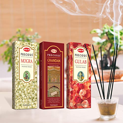 HEM Precious Incense Sticks Combo Pack| Agarbatti for Home Freshness, Positive Energy & Yoga | Pooja Item for Home | Burning Time - 35-40 Minutes | Pack of 3-120 Sticks Each(Handcrafted & Low Smoke) - Image 2