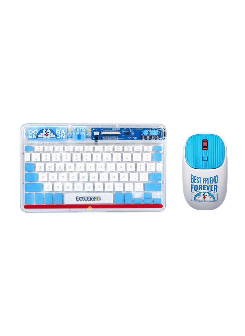 Generic - Doraemon Wireless Keyboard Mouse Combo for Home Office Keyboard and Mouse suit - Image 1
