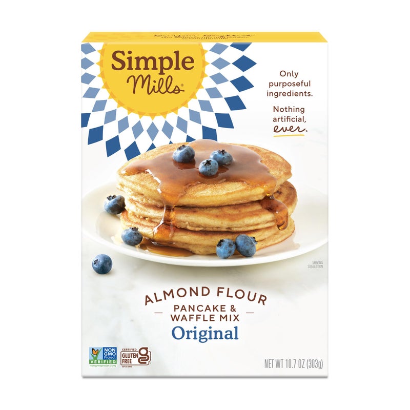 Simple Mills خلطة بان كيك ووافل من دقيق اللوز من سيمبل ميلز، خالية من الجلوتين، مصنوعة من مكونات طبيعية، (قد يختلف التغليف)، 10.7 أونصة (عبوة من 1) - Image 1
