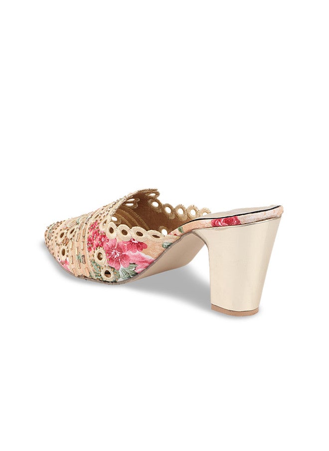 Shoetopia أحذية شوتوبيا للبنات مزينة بكعب عريض ذو مقدمة مدببة - Image 3